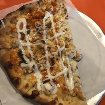 The Rolling Tomato - Poor Harley (not as buffalo-y as other buffalo chicken pizzas I've had) - Food Trucks Near Me - Groton, Connecticut