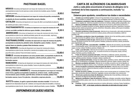 Menu photo 7 Cal Marius 449 Barcelona, B Menu photo 7 Cal Marius 449 Barcelona, B