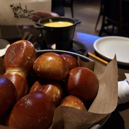 Soft Pretzels & Provolone Fondue