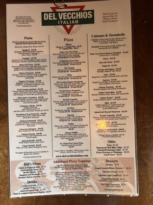 Menu photo 2 Del Vecchios - Asheville Asheville, NC