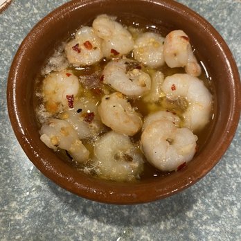 Puerto Rico - Gambas Ajillo (Garlic Shrimp) - this is what you need the bread for!  (and plenty of drinks to counter the salt ) - Spanish Near Me - Madrid, M