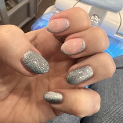 A+ Nails - Hard gel with cat eye.