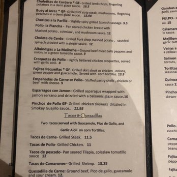 La Malinche - Menu - Tapas Bars Near Me - Silver Spring, Maryland