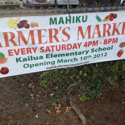 Kailua Elementary School - Farmer's Market Saturdays 4-8pm