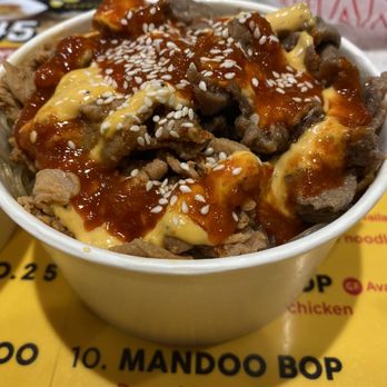 Cupbop - Combo Bop, beef & pork level 7.5 heat - Korean Near Me - Aurora, Colorado Cupbop - Combo Bop, beef & pork level 7.5 heat - Korean Near Me - Aurora, Colorado