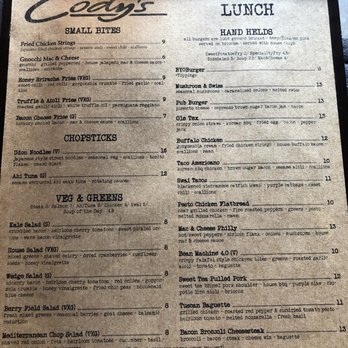 Cody's - Gastropubs Near Me - Bridgeport, West Virginia Cody's - Gastropubs Near Me - Bridgeport, West Virginia