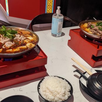 Little Pot - Left side: Sichuan Spicy Hot Pot Right side: Spicy Beef Hot Pot - Bubble Tea Near Me - Piscataway, New Jersey Little Pot - Left side: Sichuan Spicy Hot Pot Right side: Spicy Beef Hot Pot - Bubble Tea Near Me - Piscataway, New Jersey
