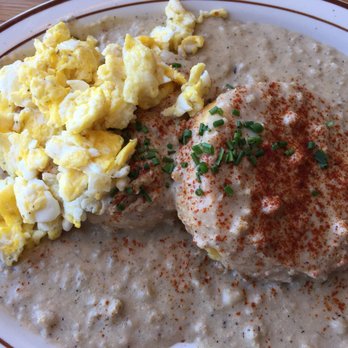 Pine State Biscuits - Reno - Biscuits with sausage gravy with 2 scrambled eggs. - Breakfast & Brunch Near Me - Reno, Nevada