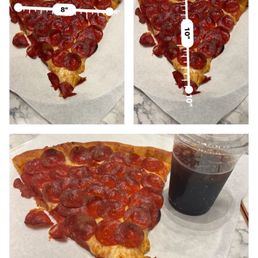 As slice is $6 a drink $3 with tax $9.79 As slice is $6 a drink $3 with tax $9.79