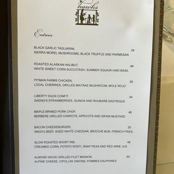 Hawks - Menu 7/5/23 - New American Near Me - Granite Bay, California Hawks - Menu 7/5/23 - New American Near Me - Granite Bay, California