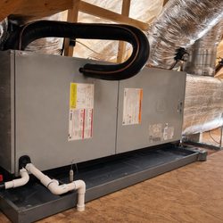 iComfort Heating & Air Conditioning - Attic space installation . 5 stars work quality ! Very quiet machine and high quality .
