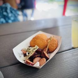 La Manada - ...appetizer of domplines with longaniza ahumada.