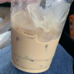 Coffee Express drive-thru - Iced latte, extra pump of cake batter syrup. I had to stop myself from sucking it down in 5 seconds because it was so delicious!