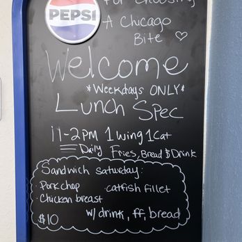 A Chicago Bite - Lunch Special Menu - Chicken Wings Near Me - Schertz, Texas