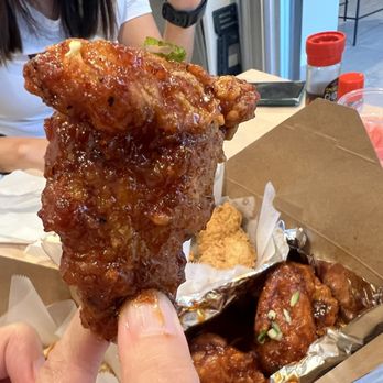 Ok Chicken - Spicy Korean Style Wings - They're crispy, juicy, and size is pretty decent. - Korean Near Me - Las Vegas, Nevada Ok Chicken - Spicy Korean Style Wings - They're crispy, juicy, and size is pretty decent. - Korean Near Me - Las Vegas, Nevada