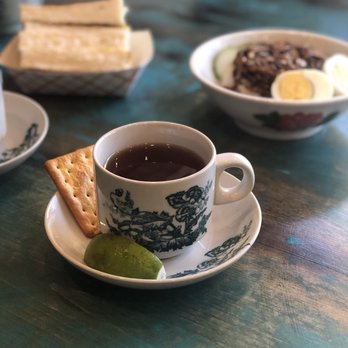Kopitiam - Boh seri sonoket tea ($3.25) - lime with ginger tea - Malaysian Near Me - New York, New York