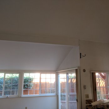 Acoustical Drywall Services - Smooth, textured, primed ceiling after "popcorn" removal - Drywall Installation & Repair Near Me - Pleasanton, California