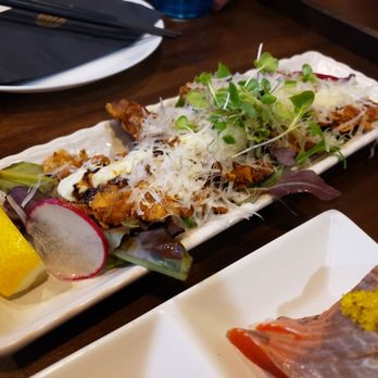 Tamari Bar - Crispy salmon strip $22 - Izakaya Near Me - Seattle, Washington