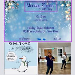 Join us Monday mornings mix it up 9:30 am Holiday City Berkeley and zumba at Hoilday Heights at 10:45