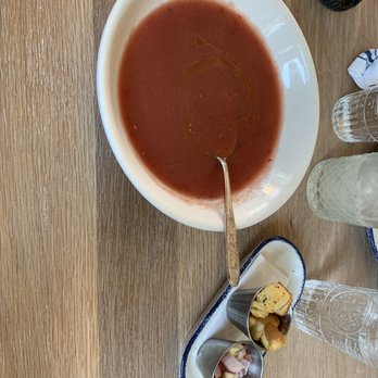 The Fed - Gazpacho soup with toppings on the side - New American Near Me - Clarkston, Michigan