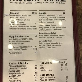 Factory Tamal - Menu - Mexican Near Me - New York, New York
