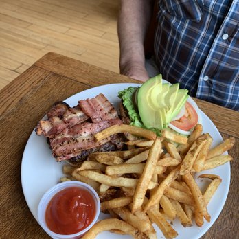 Latitude 45 Grille - a plate of french fries with a sandwich and avocado - Gastropubs Near Me - Baker City, Oregon Latitude 45 Grille - a plate of french fries with a sandwich and avocado - Gastropubs Near Me - Baker City, Oregon