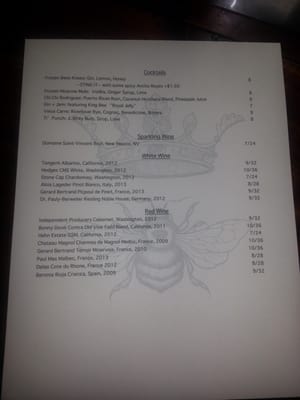 Menu photo 4 King Bee Lounge Austin, TX