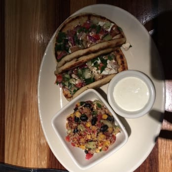 BJ's Restaurant & Brewhouse - Mediterranean Chicken Tacos - New American Near Me - Melbourne, Florida BJ's Restaurant & Brewhouse - Mediterranean Chicken Tacos - New American Near Me - Melbourne, Florida