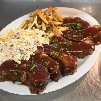 Parkside Eats - Bb back ribs super tender and fresh crispy french fries and house made coleslaw - Breakfast & Brunch Near Me - Santa Rosa, California Parkside Eats - Bb back ribs super tender and fresh crispy french fries and house made coleslaw - Breakfast & Brunch Near Me - Santa Rosa, California