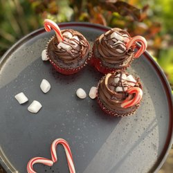 Dates and Oranges Vegan Bakery - "Hot Cocoa" cupcakes