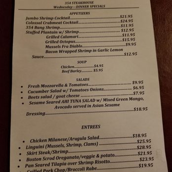 354 Steakhouse - Wednesday dinner specials - Steakhouses Near Me - Cliffside Park, New Jersey