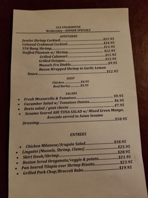 Menu photo 5 354 Steakhouse Cliffside Park, NJ