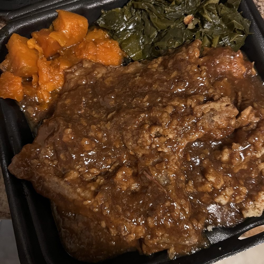 Big Daddy's Kitchen - 1pc Smothered Pork Chop Dinner with Rice - Soul Food Near Me - Atlanta, Georgia