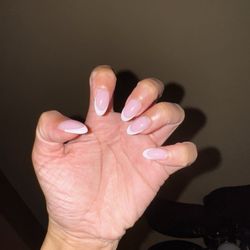 A Z Nails - The worst French tips I've ever gotten.