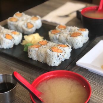Moriki Sushi - Lunch platter, miso soup - Sushi Bars Near Me - Lawrence, Kansas Moriki Sushi - Lunch platter, miso soup - Sushi Bars Near Me - Lawrence, Kansas