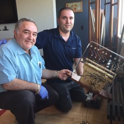 Executive Clock Gallery - At a house call (Garo on the left, Raffi on the right)