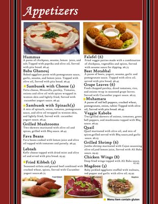 Menu photo 8 Ali Baba Grill Boulder, CO