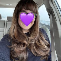 Long layers and face framing. Cut only