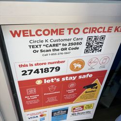 Store number to call customer service if there's an issue.