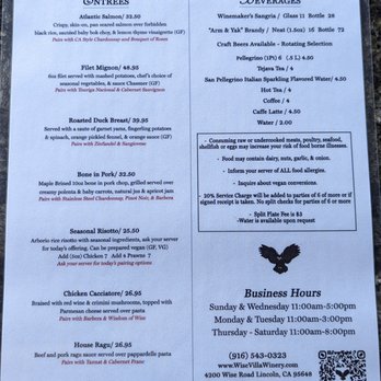 Wise Villa Winery - Menu 10/21/2022 - Wine Tasting Room Near Me - Lincoln, California Wise Villa Winery - Menu 10/21/2022 - Wine Tasting Room Near Me - Lincoln, California