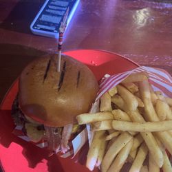 T G I Fridays - Burger and fries