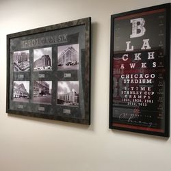 Veld Vision Center - Our patients enjoy seeing Dr. Veld's Chicago Blackhawks memorabilia throughout the office.