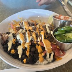 Sunset Grill - Burrito Bowl with shredded pork