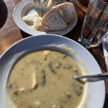 J. Alexander's - Chicken pasta soup and fresh sour dough bread - New American Near Me - San Antonio, Texas