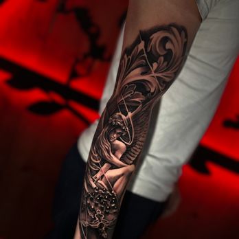Sacred Arrow Tattoo Studio - Angel rosary by Smiles - Tattoo Near Me - Roseville, California Sacred Arrow Tattoo Studio - Angel rosary by Smiles - Tattoo Near Me - Roseville, California