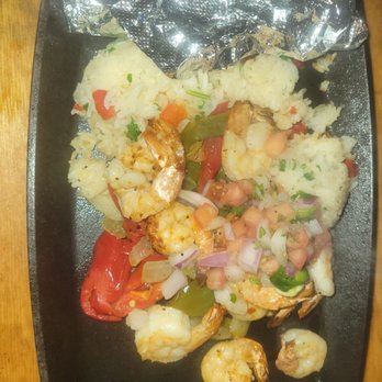 TGI Fridays Dickson City - a plate of food with shrimp and vegetables - American Near Me - Scranton, Pennsylvania