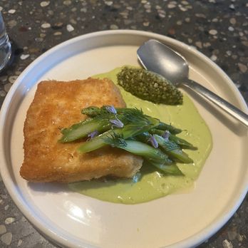 Houndstooth Restaurant - Potato Crusted Halibut - New American Near Me - Benton Harbor, Michigan Houndstooth Restaurant - Potato Crusted Halibut - New American Near Me - Benton Harbor, Michigan