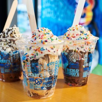 Ben & Jerry’s - Three ice cream sundaes in the Ben & Jerry's ice cream shop. - Ice Cream & Frozen Yogurt Near Me - Memphis, Tennessee