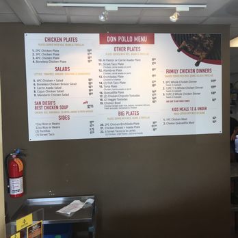Don Pollo - Menu - Chicken Shop Near Me - Poway, California