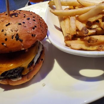 Yard House - Bacon cheddar burger with fries - New American Near Me - Orlando, Florida